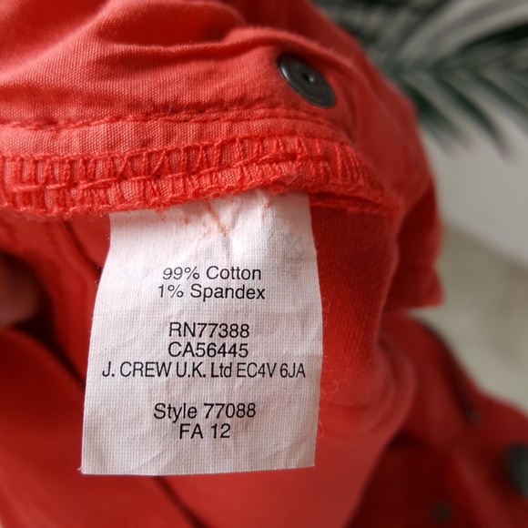 J.Crew Toothpick Red Stretch Skinny Jeans 26 - Picture 7 of 8